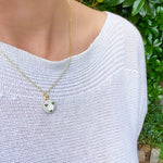 Load image into Gallery viewer, Round Magnolia Flower Pendant Necklace
