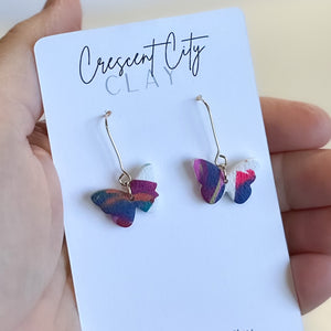 Abstract Butterfly Dangle Earrings #1