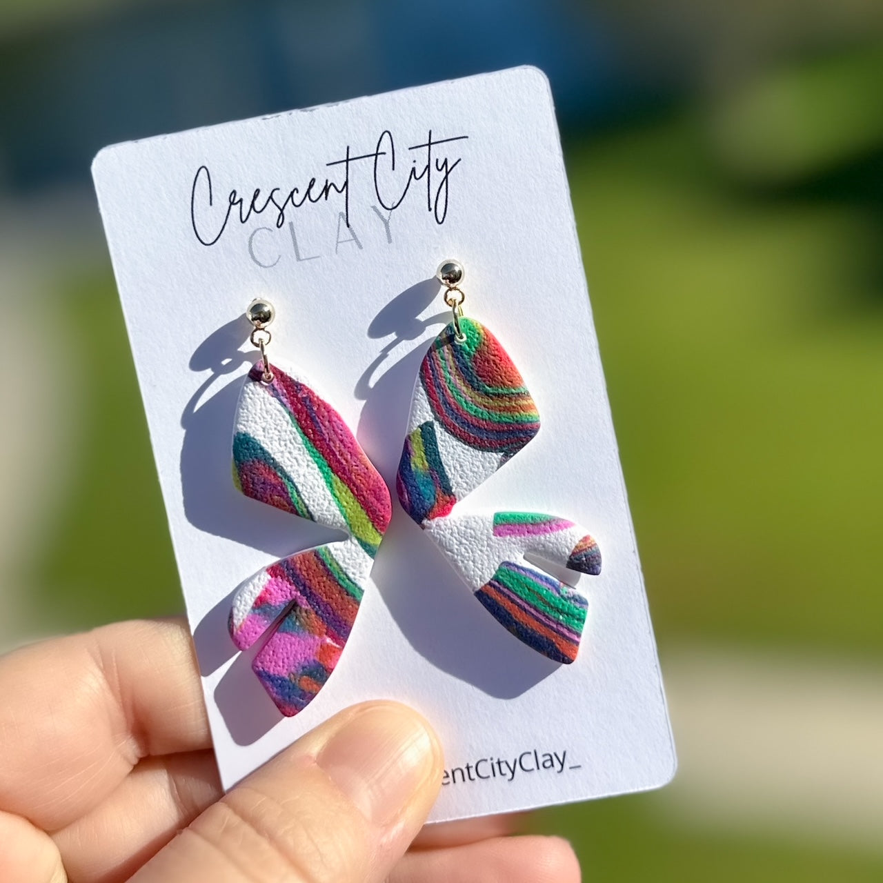 Winged Abstract Earrings #1