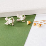 Load image into Gallery viewer, Texas Magnolia Flower Stud Earrings
