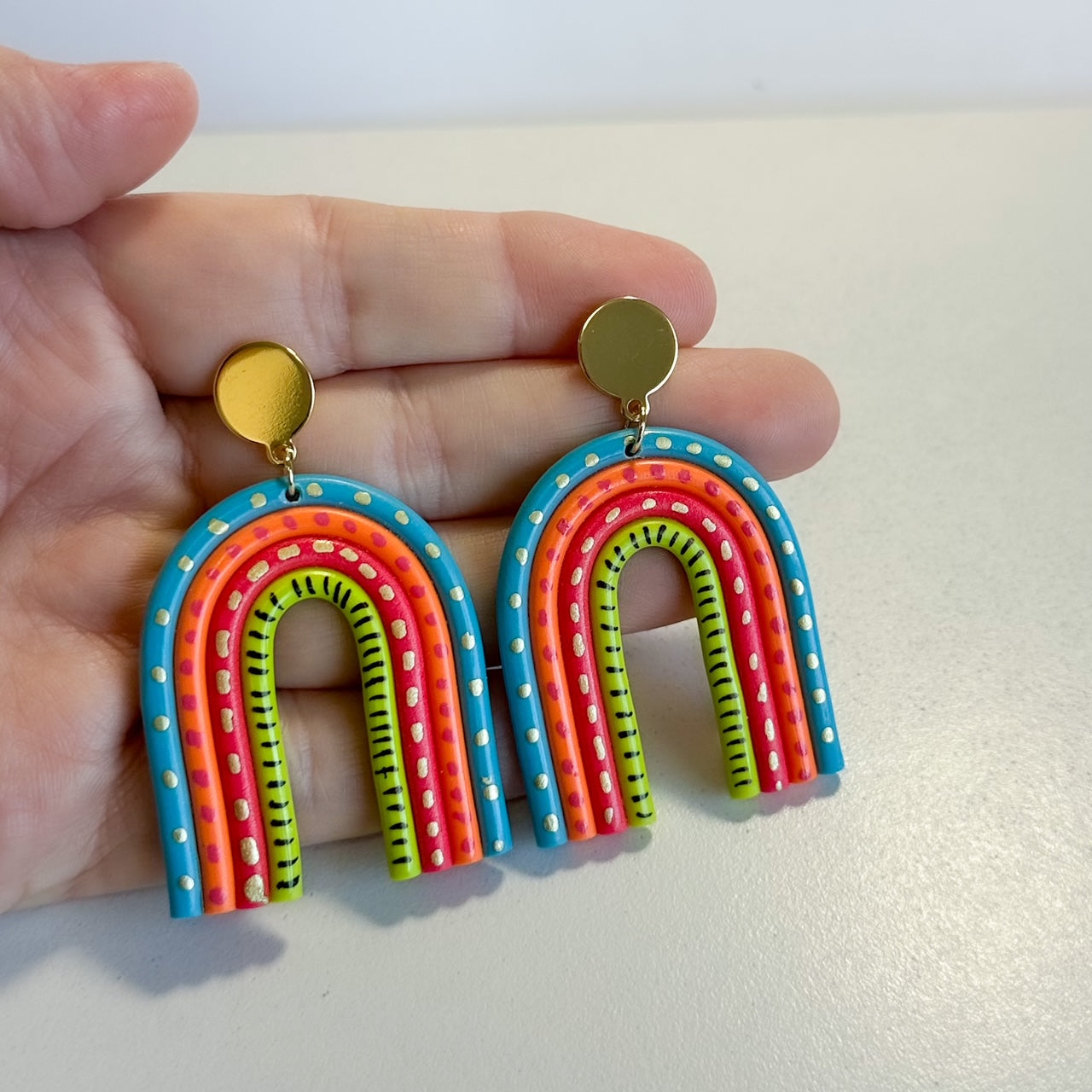 Colorful Arch Dangle Earrings