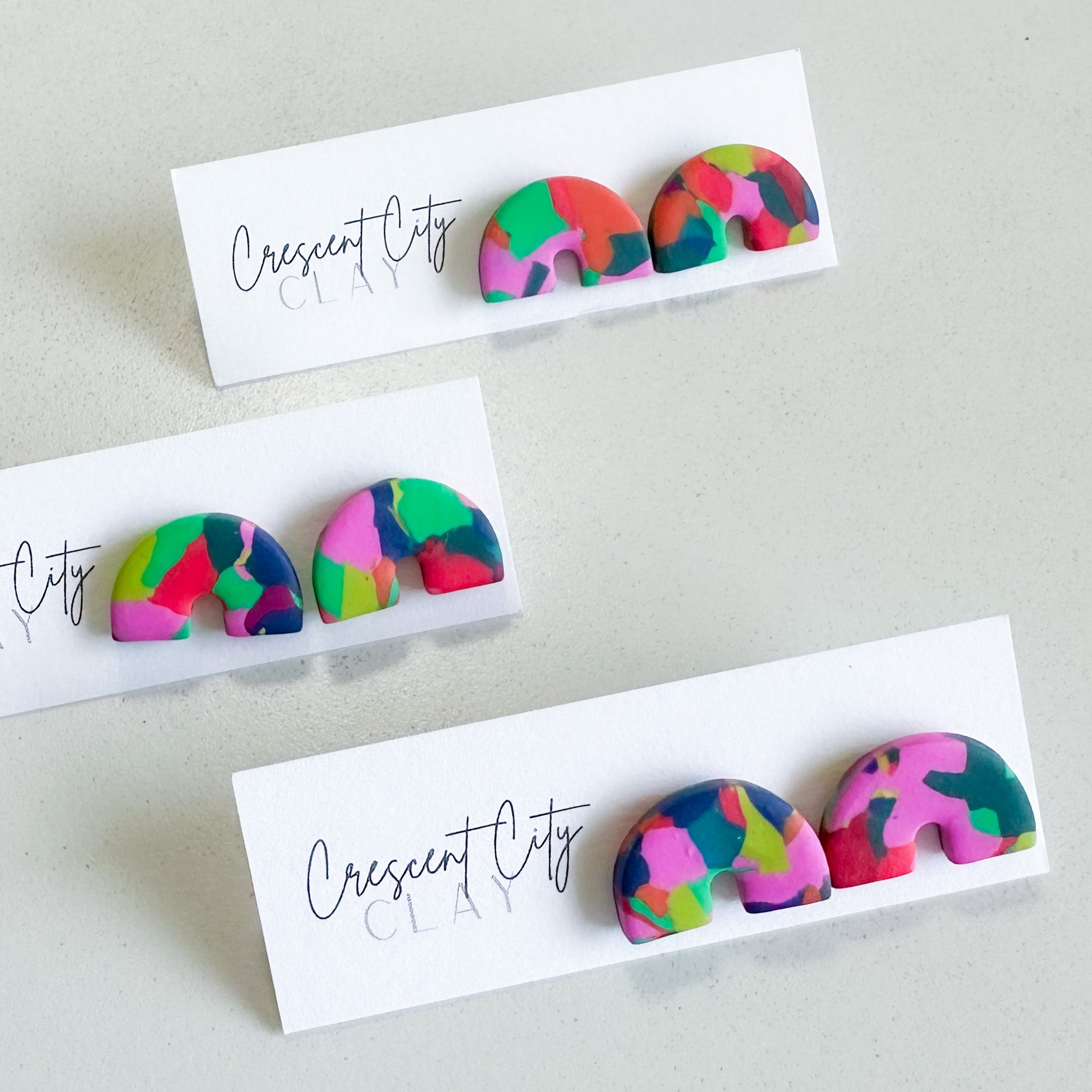 Abstract Arch Stud Earrings