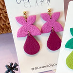 Load image into Gallery viewer, Alyse Earrings in Textured Magenta
