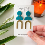Load image into Gallery viewer, Josephine Earrings in Teal
