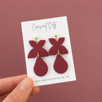 Load image into Gallery viewer, Alyse Dangles in Bordeaux/Maroon
