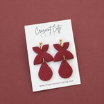 Load image into Gallery viewer, Alyse Dangles in Bordeaux/Maroon
