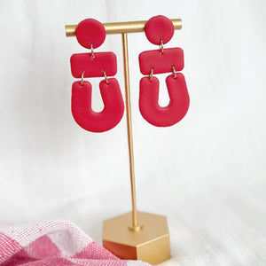 Sazerac Earrings in Red