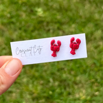 Load image into Gallery viewer, Crawfish Stud Earrings
