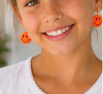Load image into Gallery viewer, Smiley Face Dangle Earrings
