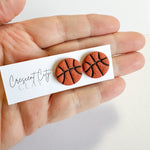 Load image into Gallery viewer, Basketball Stud Earrings
