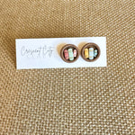 Load image into Gallery viewer, Miniature Bookcase Stud Earrings
