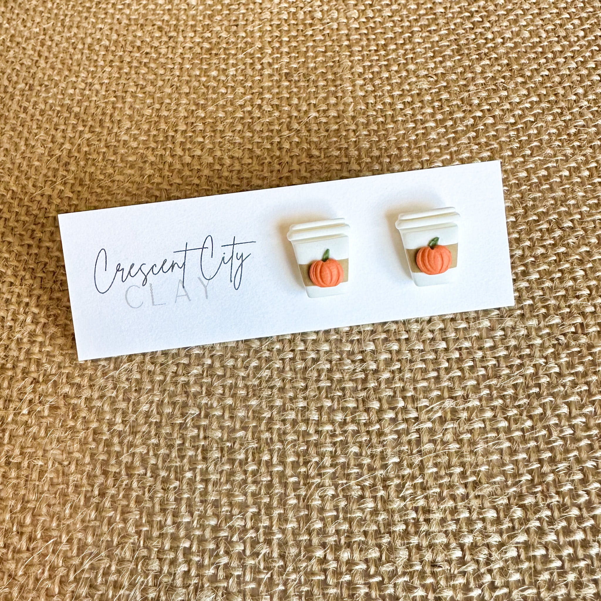 Pumpkin Spiced Latte Stud Earrings