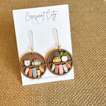 Load image into Gallery viewer, Miniature Bookcase Earrings -- Round Design
