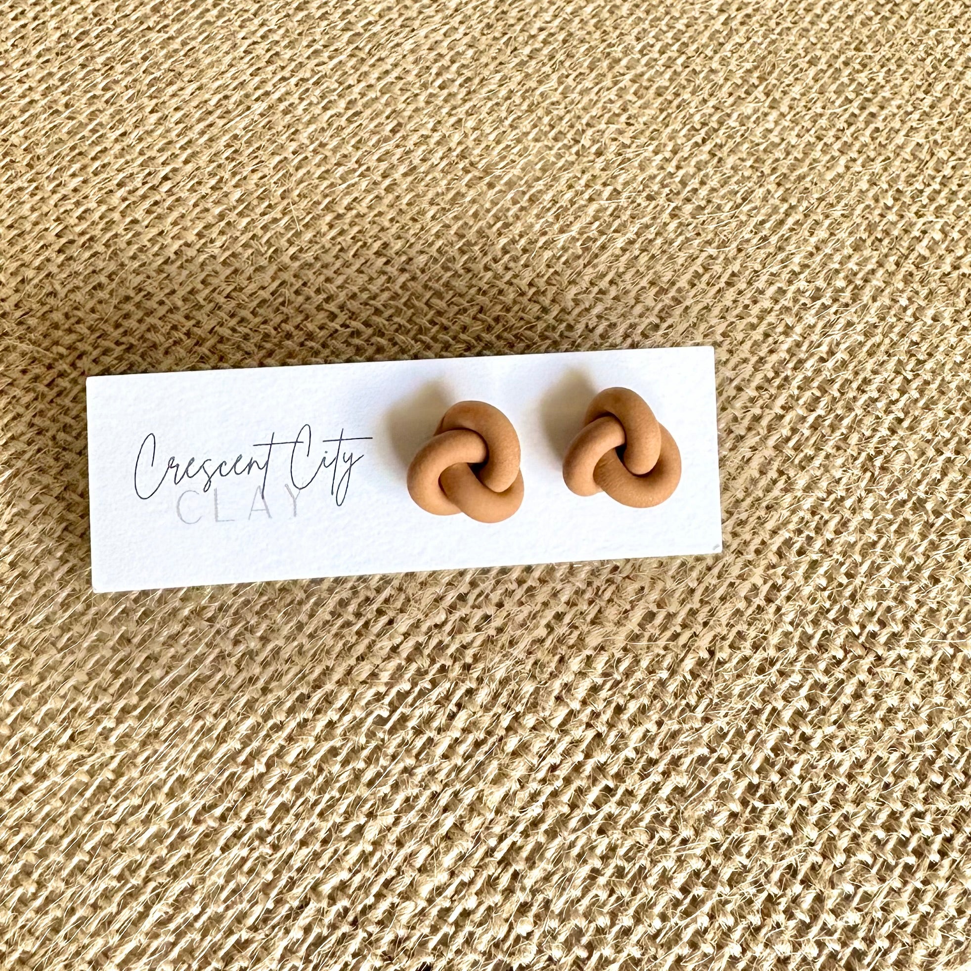 Knot Studs in Terracotta