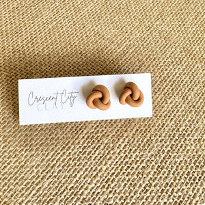 Knot Studs in Terracotta