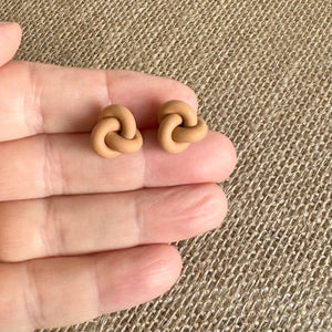 Knot Studs in Terracotta
