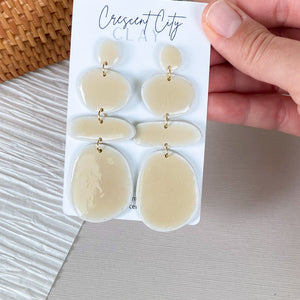 Pontchartrain Earrings in Faux Ceramic Sand