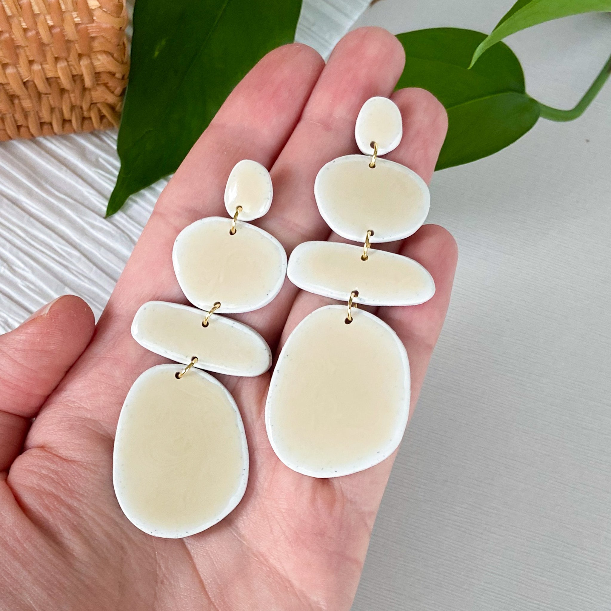 Pontchartrain Earrings in Faux Ceramic Sand