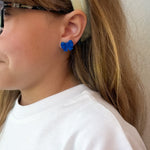Load image into Gallery viewer, Bow Stud Earrings in Royal Blue
