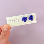 Load image into Gallery viewer, Knot Studs in Purple

