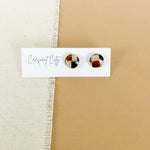 Load image into Gallery viewer, Stud Earrings in Checkered Tortoise
