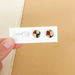 Load image into Gallery viewer, Stud Earrings in Checkered Tortoise
