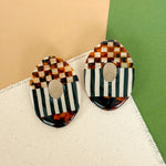 Load image into Gallery viewer, Organic Oval Statement Studs
