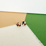 Load image into Gallery viewer, Stud Earrings in Checkered Tortoise
