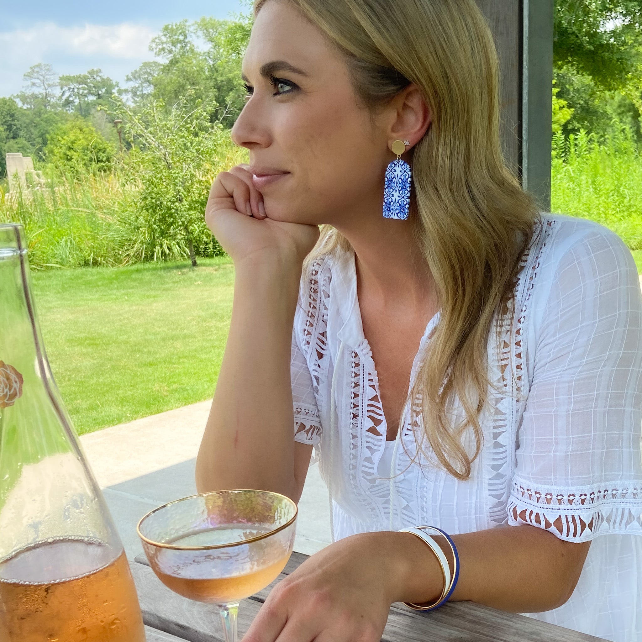 Colonnade Earrings in Santorini