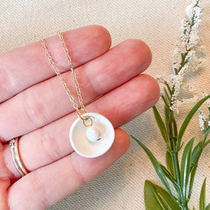 Faux Pearl Adjustable Necklace