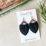 Load image into Gallery viewer, Faux Macrame Dangles in Black
