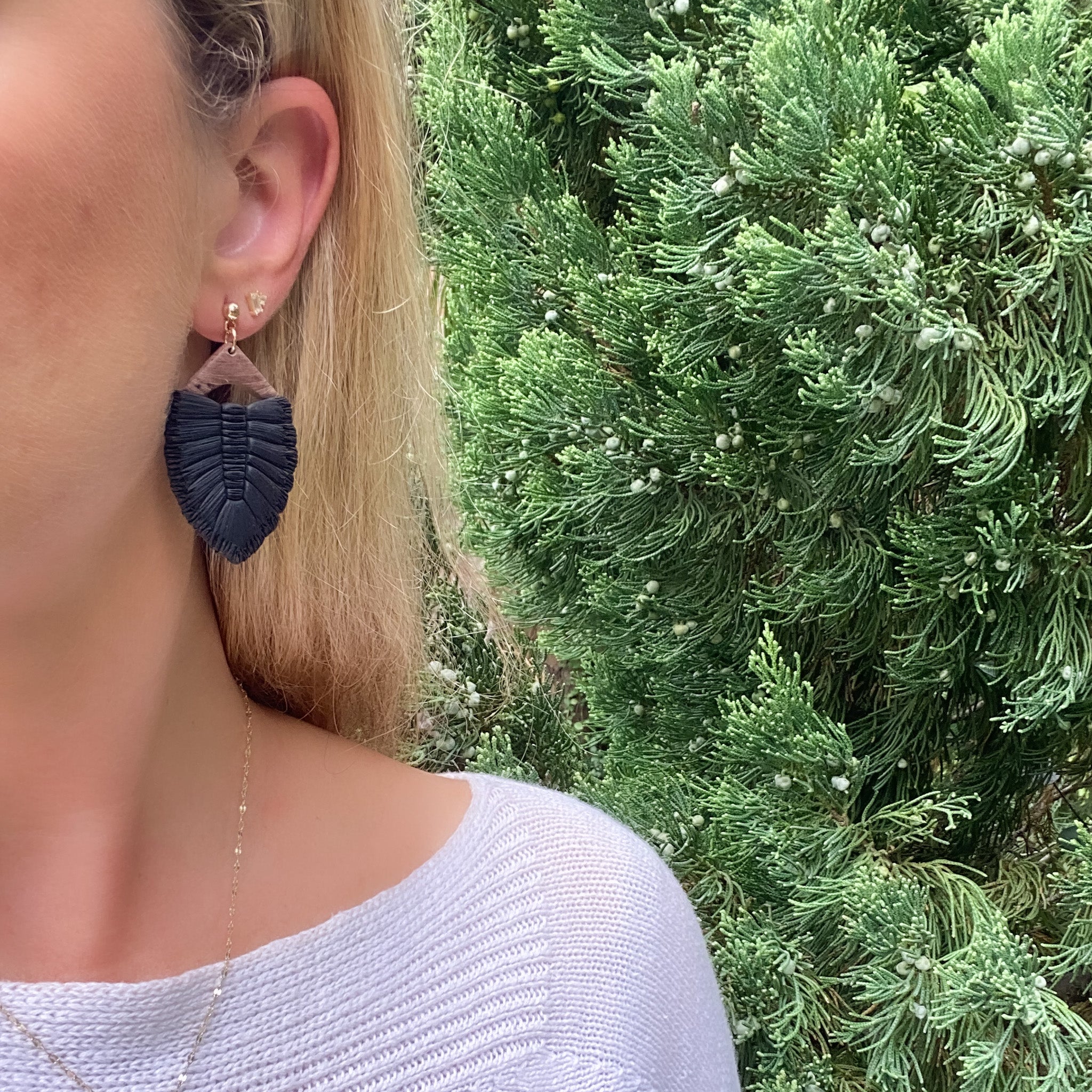Faux Macrame Dangles in Black