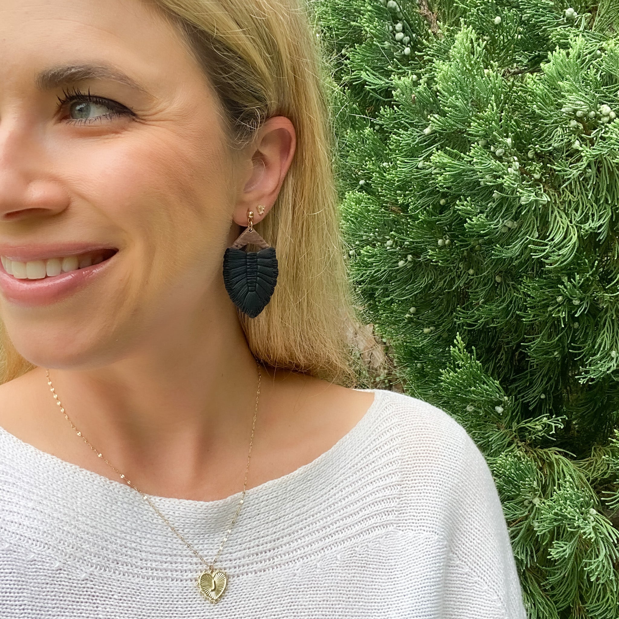 Faux Macrame Dangles in Black