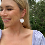 Load image into Gallery viewer, Faux Macrame Dangles in White
