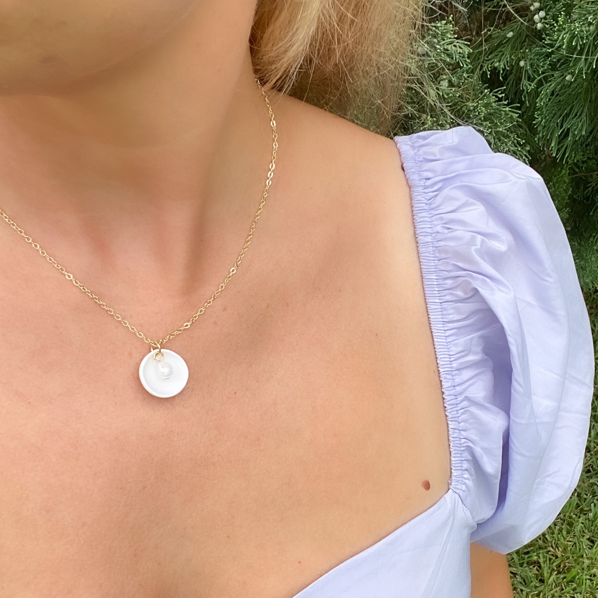 Faux Pearl Adjustable Necklace