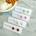 Load image into Gallery viewer, Ice Cream Cone Stud Earrings
