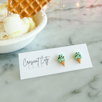 Load image into Gallery viewer, Ice Cream Cone Stud Earrings
