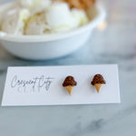 Load image into Gallery viewer, Ice Cream Cone Stud Earrings
