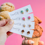 Load image into Gallery viewer, Ice Cream Cone Stud Earrings
