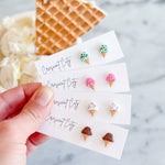 Load image into Gallery viewer, Ice Cream Cone Stud Earrings

