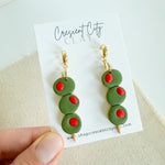Load image into Gallery viewer, Martini Olive Earrings
