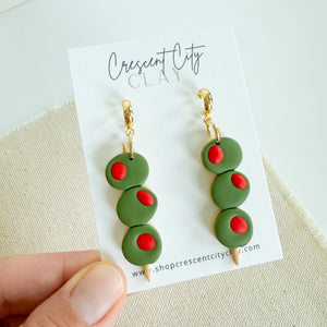Martini Olive Earrings