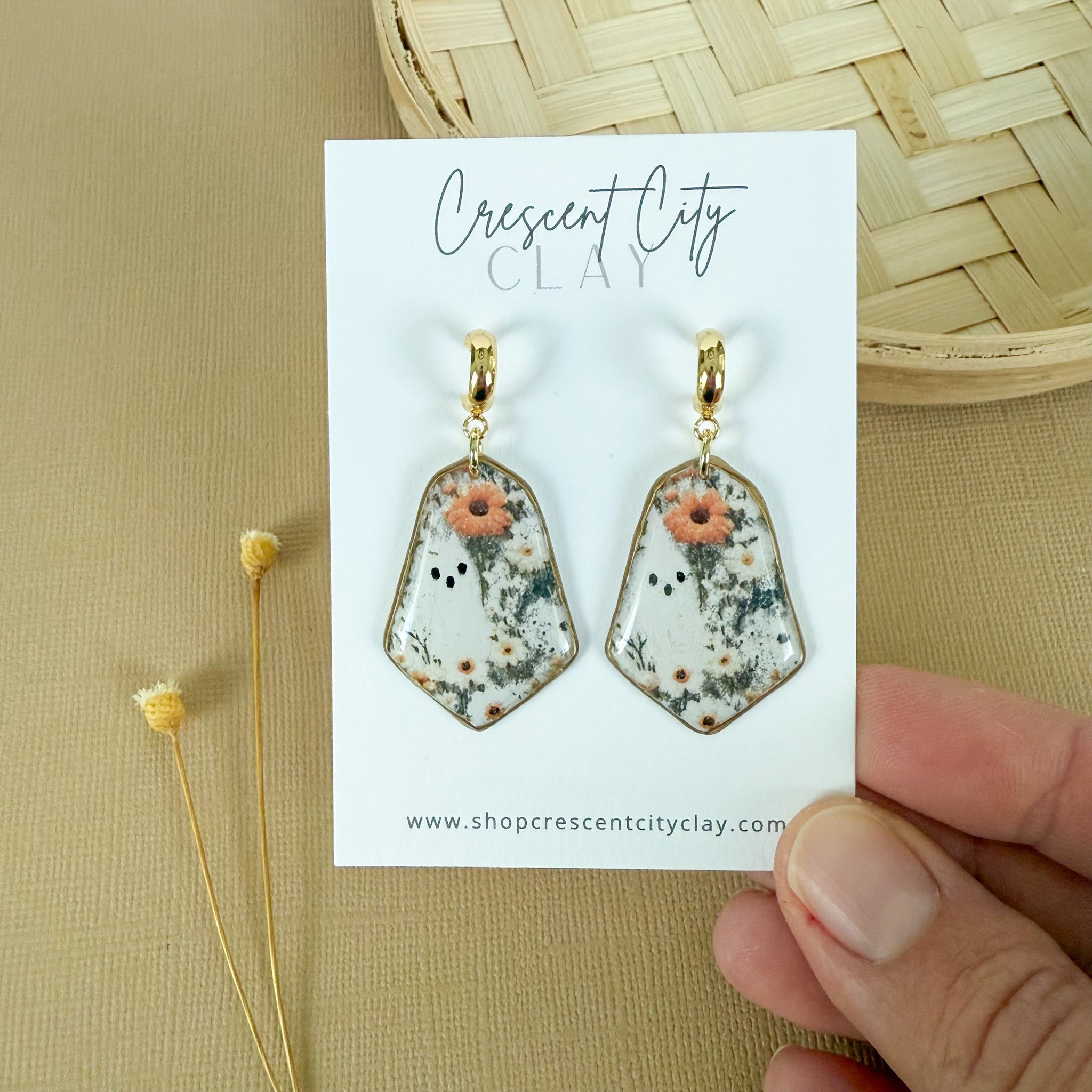 Vintage Ghost Dangle Earrings