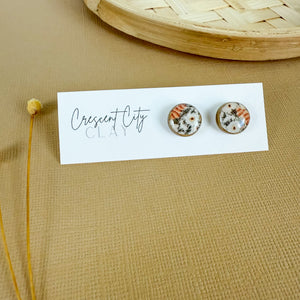 Vintage Fall Floral Stud Earrings