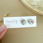 Load image into Gallery viewer, Vintage Fall Floral Stud Earrings

