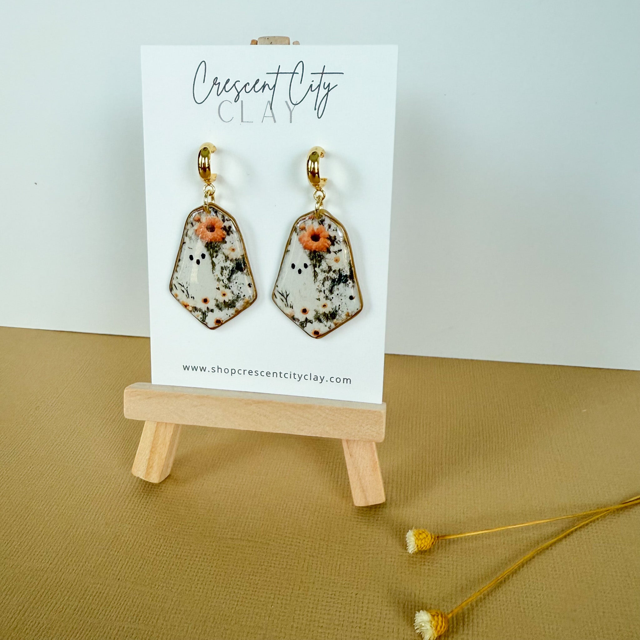 Vintage Ghost Dangle Earrings
