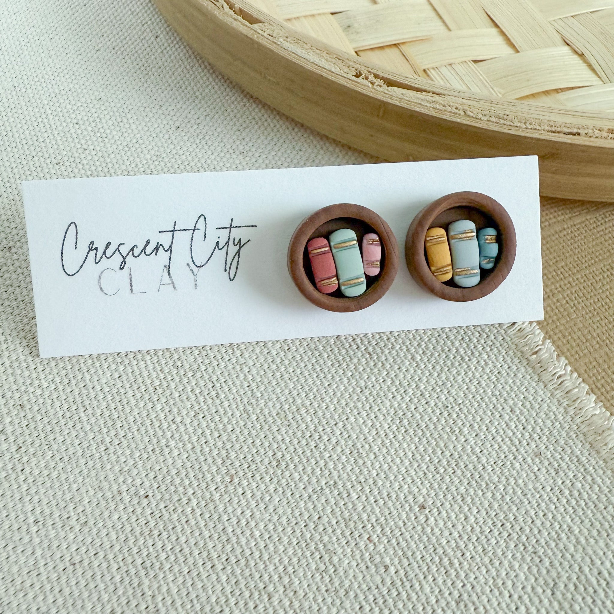 Miniature Bookcase Stud Earrings