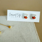Load image into Gallery viewer, Pumpkin Spiced Latte Stud Earrings
