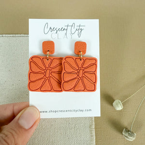 Square Matisse Inspired Earrings