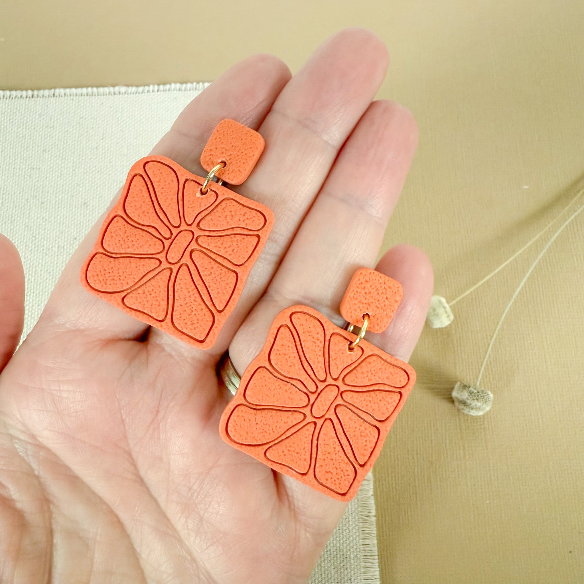 Square Matisse Inspired Earrings